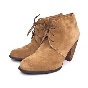 BCBGeneration Paxxton Suede Lace Up Booties Tan Boots Ankle Leather Size 10